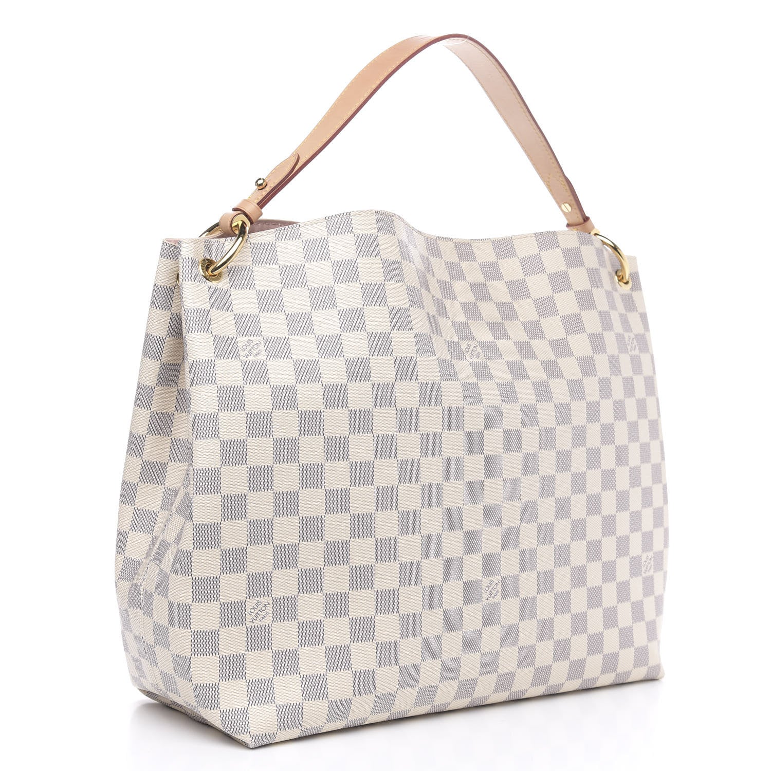 Louis Vuitton Damier Azur Graceful MM Rose Ballerine 3 of 16