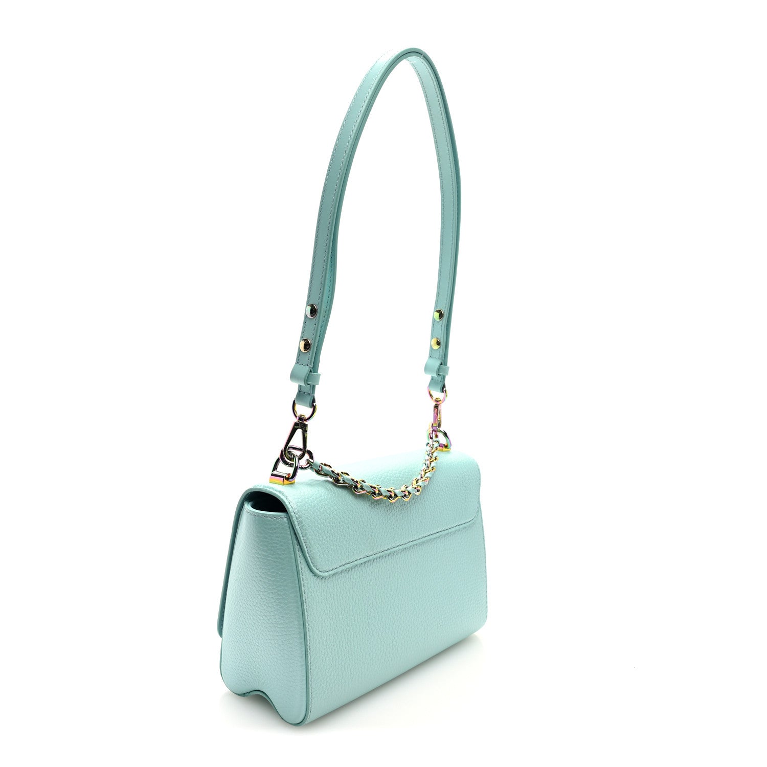 Louis Vuitton Iridescent Grained Calfskin Summer Splash Twist MM Blue 4 of 10