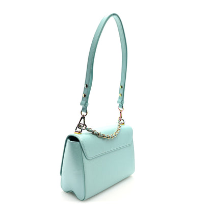 Louis Vuitton Iridescent Grained Calfskin Summer Splash Twist MM Blue 4 of 10