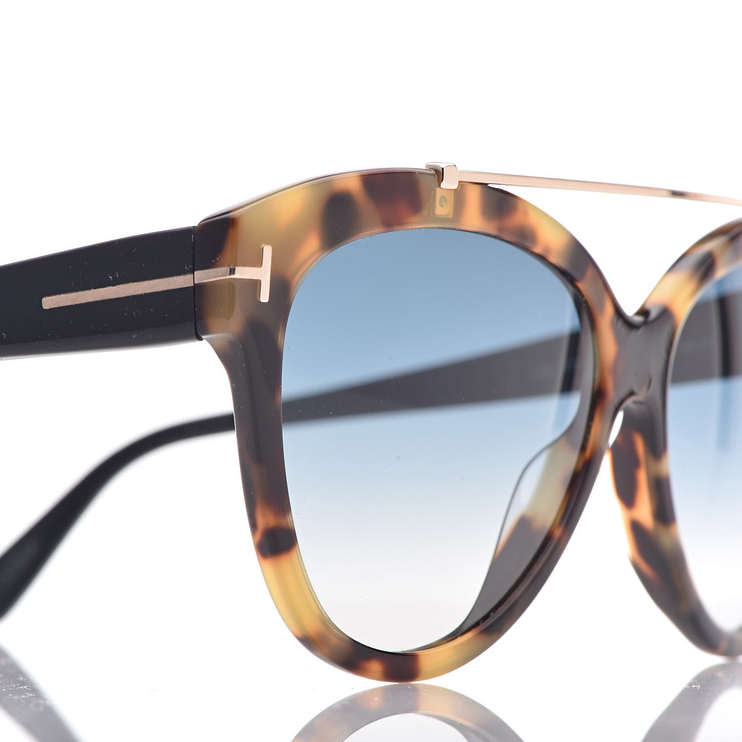 Tom Ford Livia Gradient Butterfly Sunglasses TF518 Tortoise 7 of 7