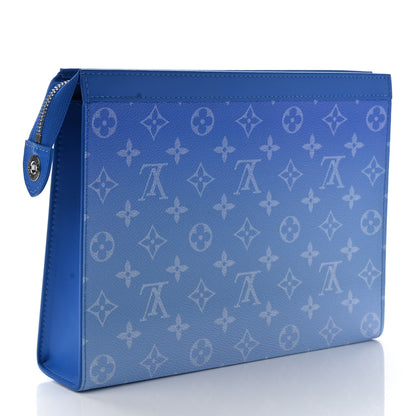 Louis Vuitton Monogram Clouds Pochette Voyage MM A4 Blue 3 of 9