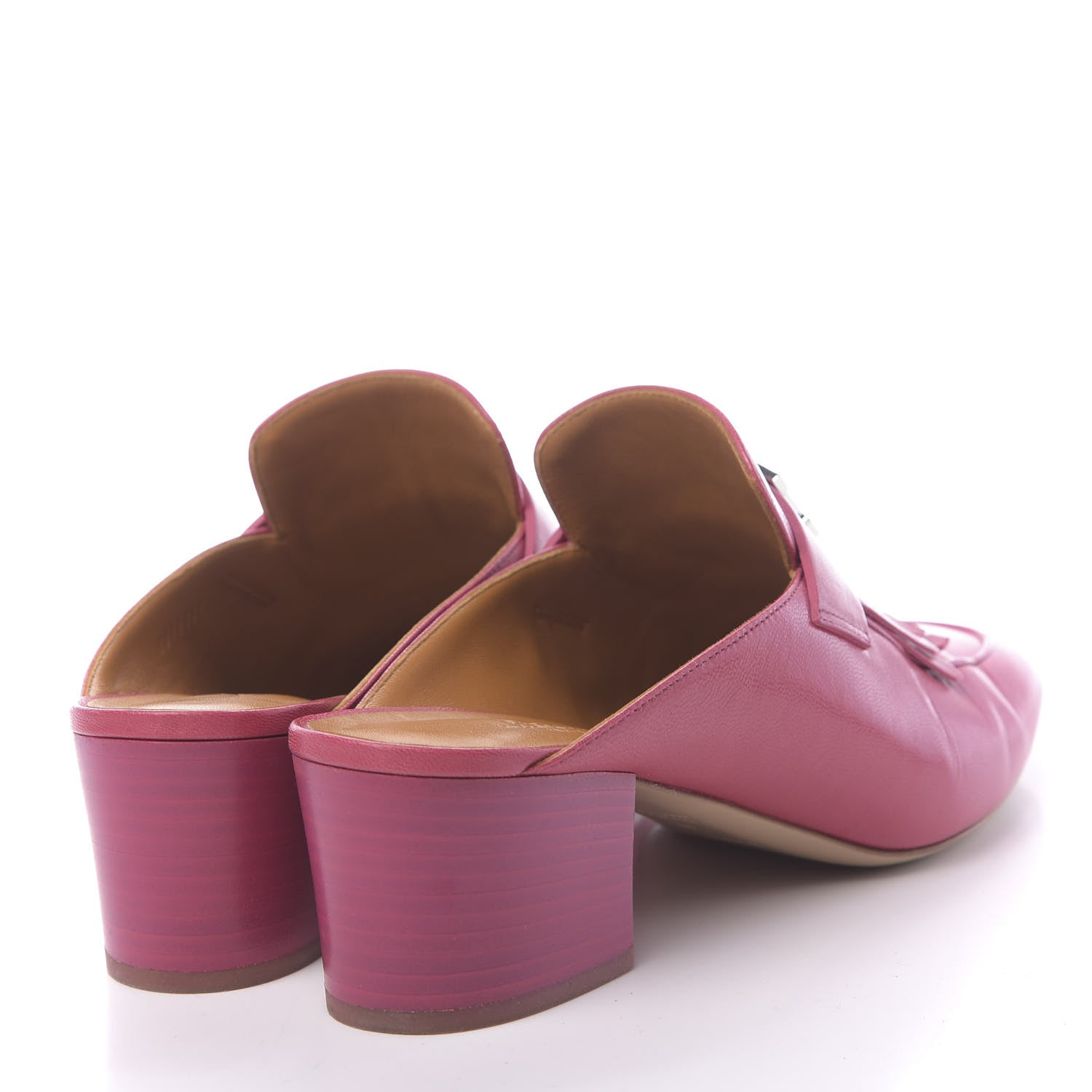 Hermes Goatskin Tuileries Mules 40 Rouge Azalee 4 of 9