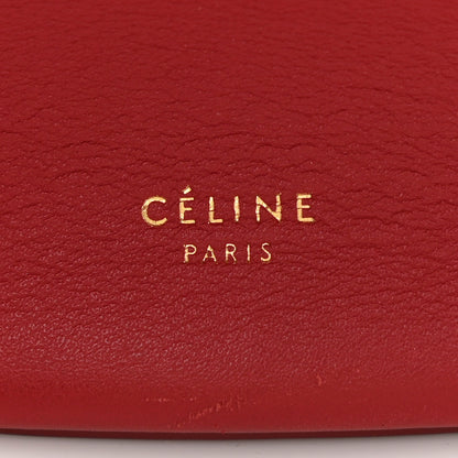 Celine Smooth Calfskin Clasp Bucket Bag Red 6 of 9