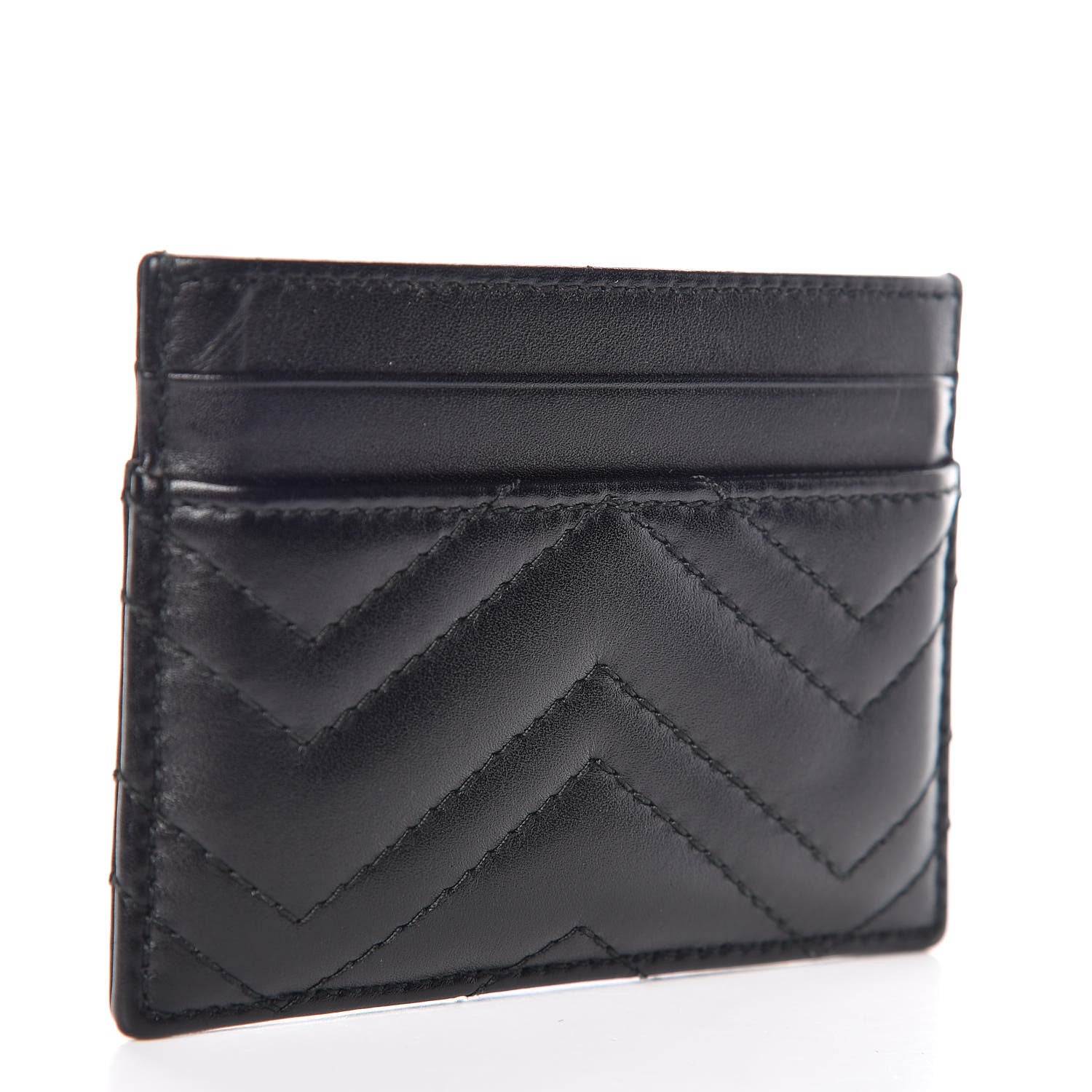 Gucci Calfskin Matelasse GG Marmont Card Holder Black 3 of 6