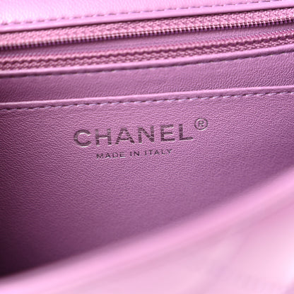 Chanel Lambskin Quilted Mini Square Flap Purple 6 of 12