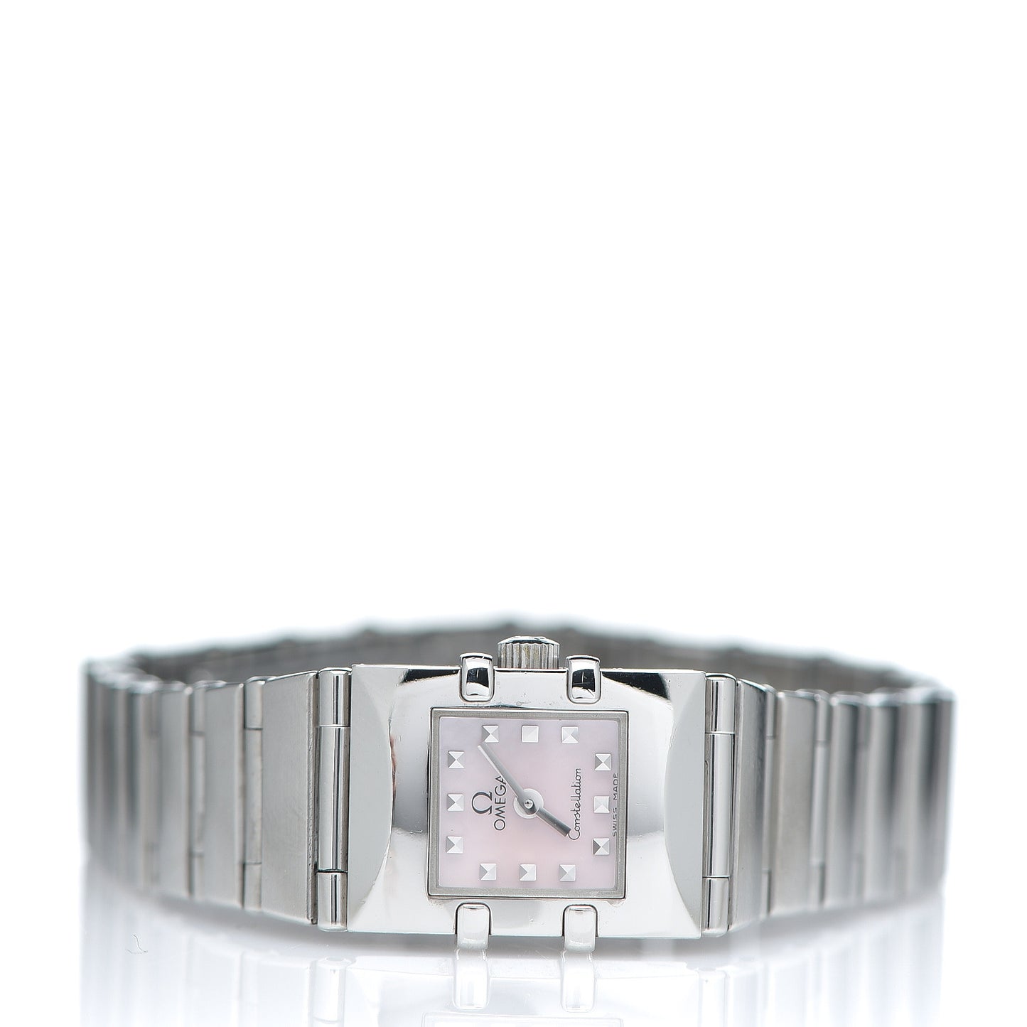 Stainless Steel Pink Mother of Pearl 15mm Constellation Quadra Quartz Watch 1531.73