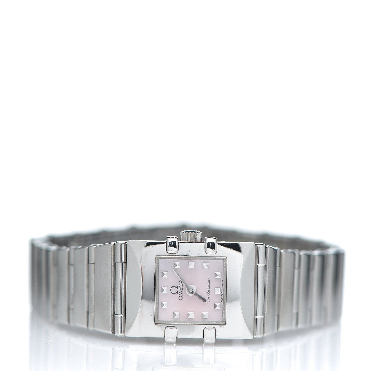Omega Stainless Steel Pink Mother of Pearl 15mm Constellation Quadra Quartz Watch 1531.73 2 of 4