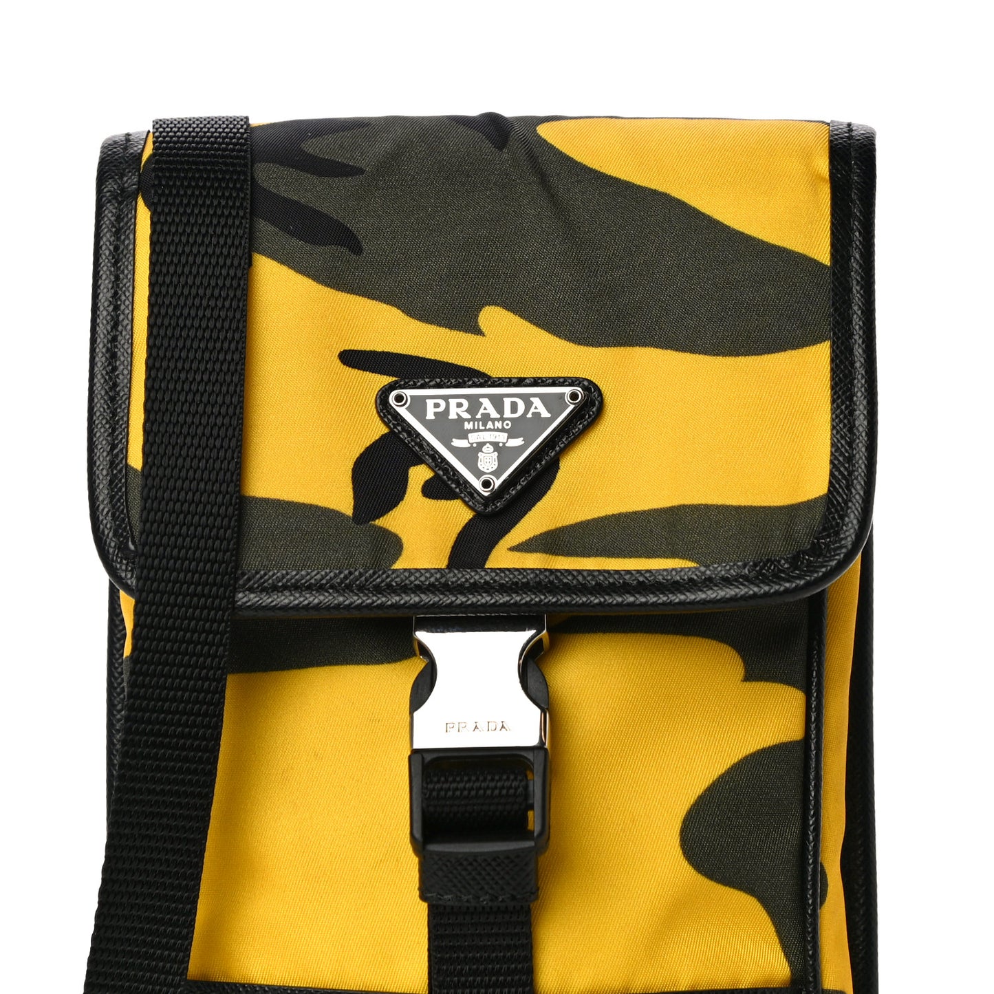 Tessuto Nylon Saffiano Camouflage Print Crossbody Militare