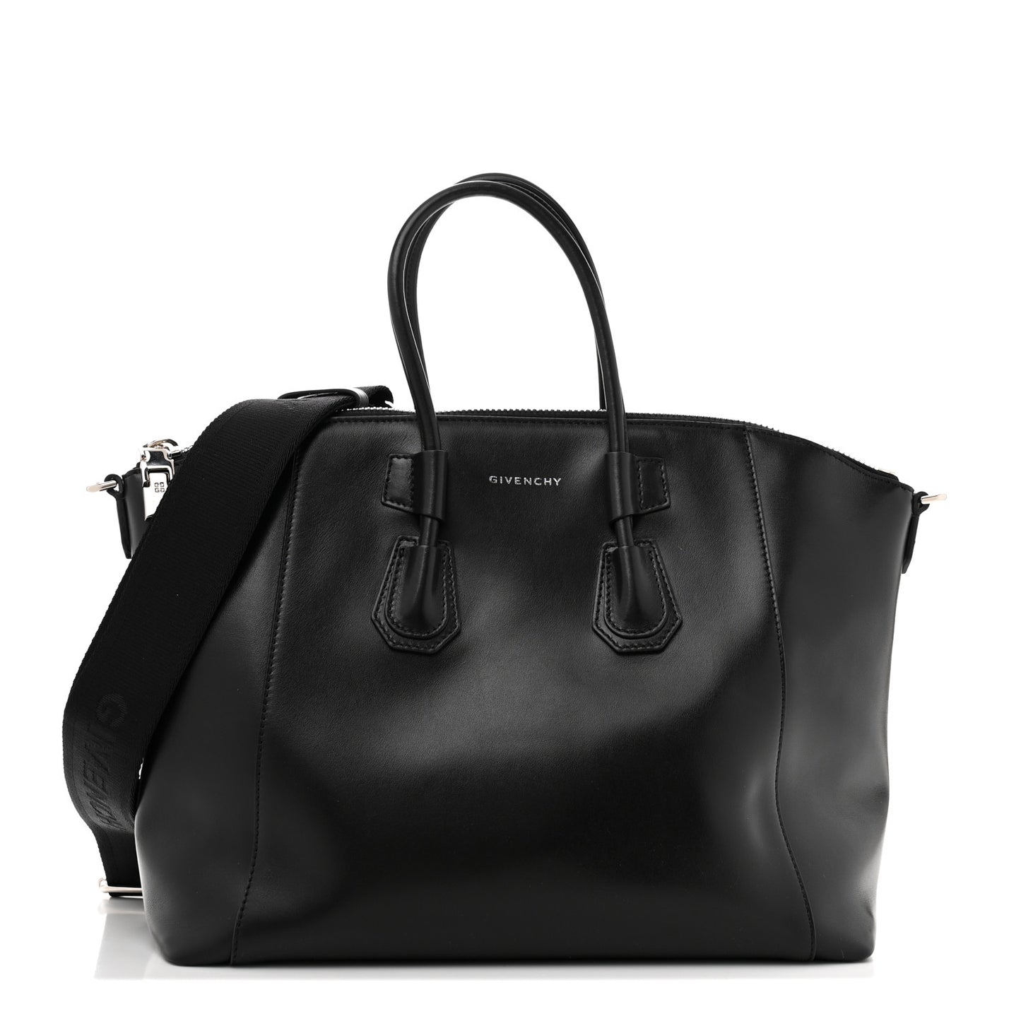 Box Calfskin Small Antigona Sport Top Handle Bag Black