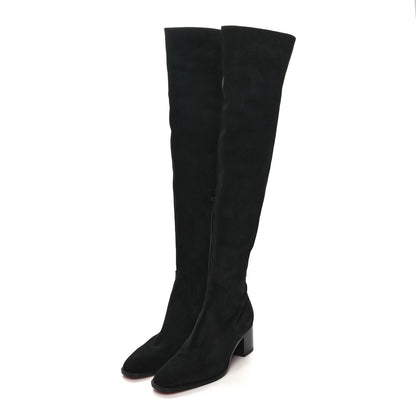 Christian Louboutin Suede Gazellou 55 Over The Knee Boots 38.5 Black 3 of 6