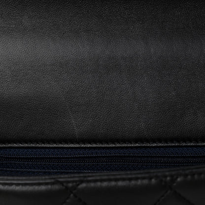 Chanel Lambskin Quilted Resin Bi-Color Chain Flap Bag Black 11 of 12