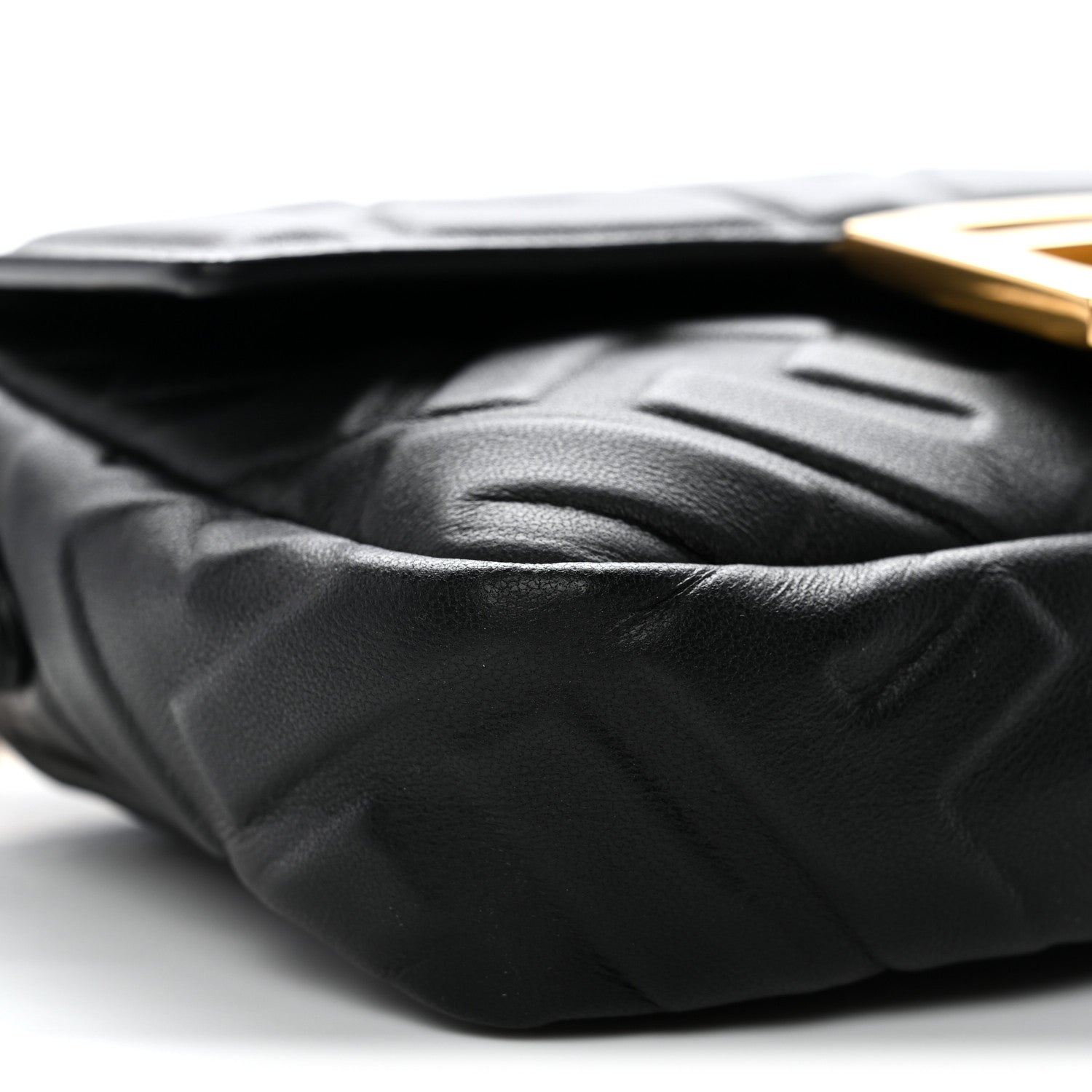 Fendi Nappa FF 1974 Embossed Mini Baguette Black 8 of 9