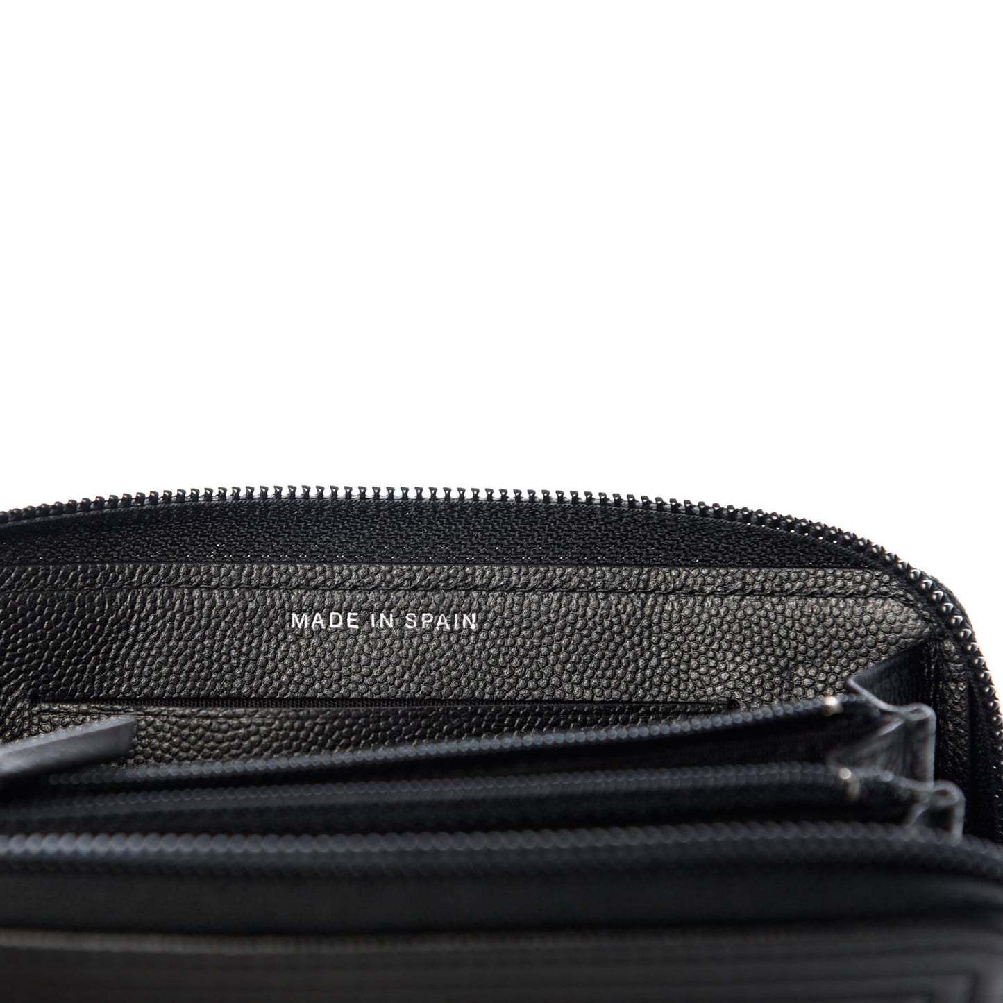 Caviar Quilted Small Boy Zip Around Wallet So Black