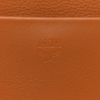 MCM Calfskin Essential Visetos Small Backpack Cognac 19 of 21