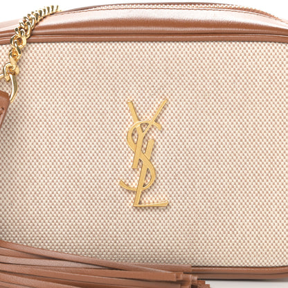 Saint Laurent Cotton Monogram Mini Lou Camera Bag Beige Brick 8 of 11