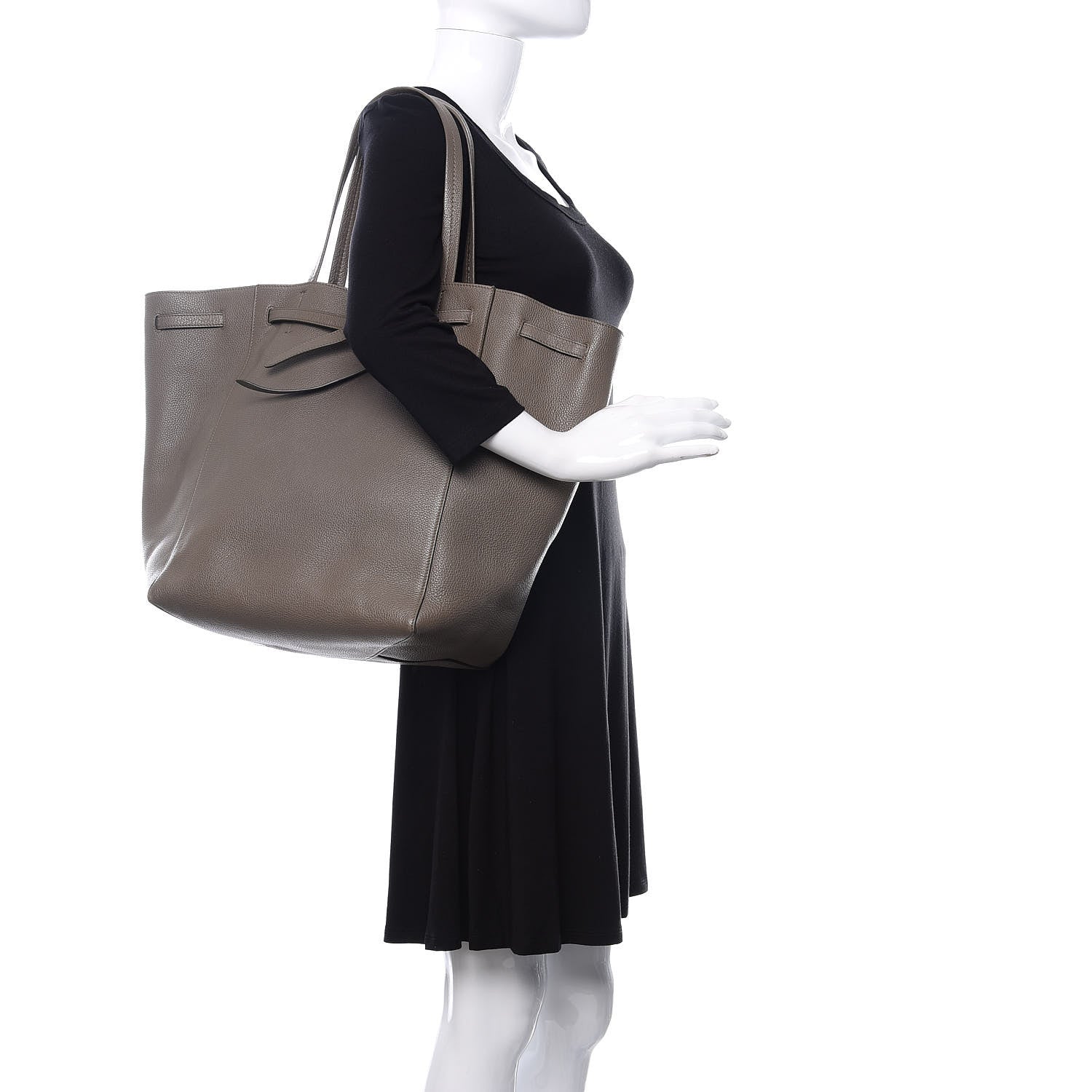 Celine Soft Grained Calfskin Medium Belt Cabas Phantom Taupe 2 of 12