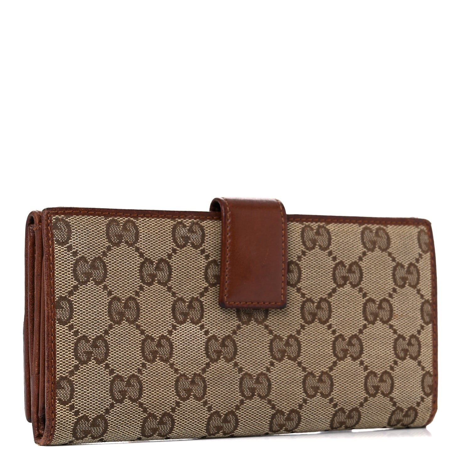 Gucci Monogram New Britt Continental Snap Wallet Dark Brown 3 of 23