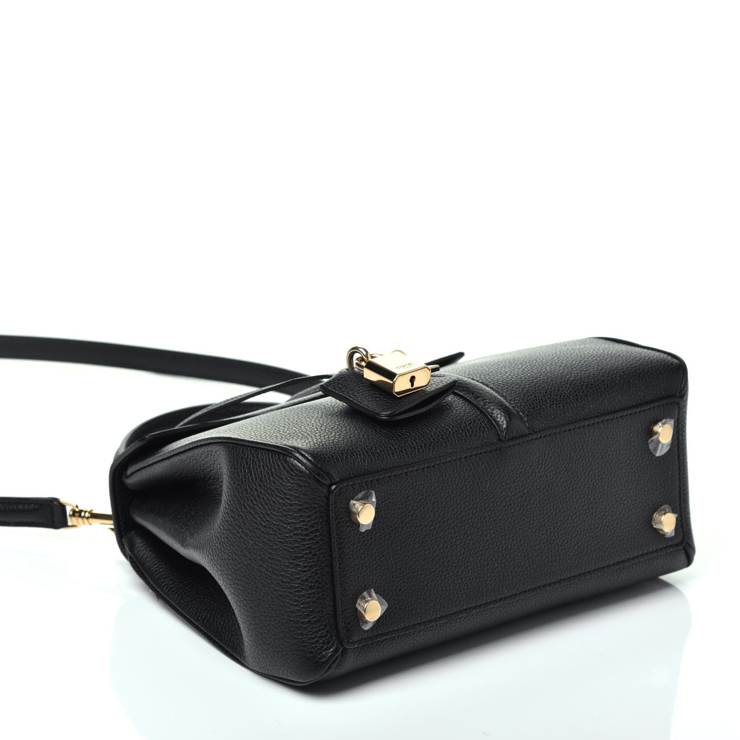Celine Grained Calfskin Small 16 Top Handle Bag Black 5 of 11