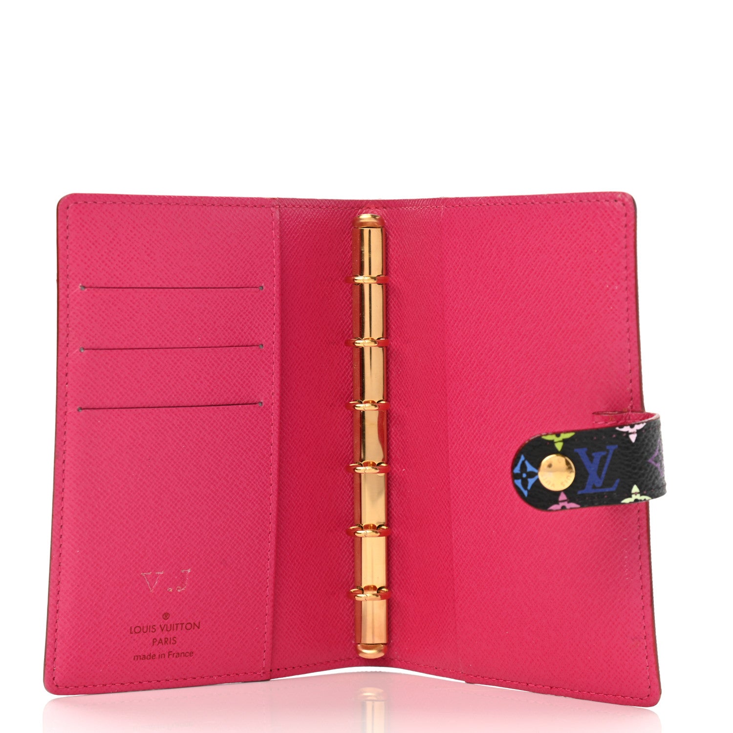 Louis Vuitton Monogram Multicolor Small Ring Agenda Cover Black Grenade 5 of 8