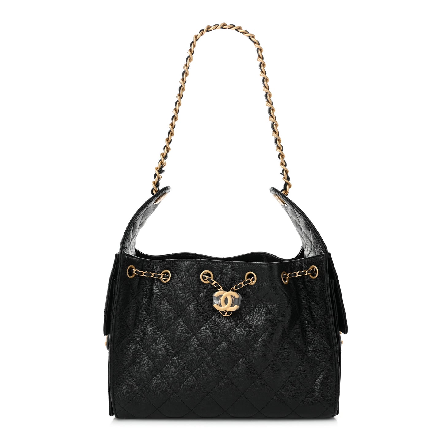 Caviar Quilted Small Chanel 25 Handbag Black