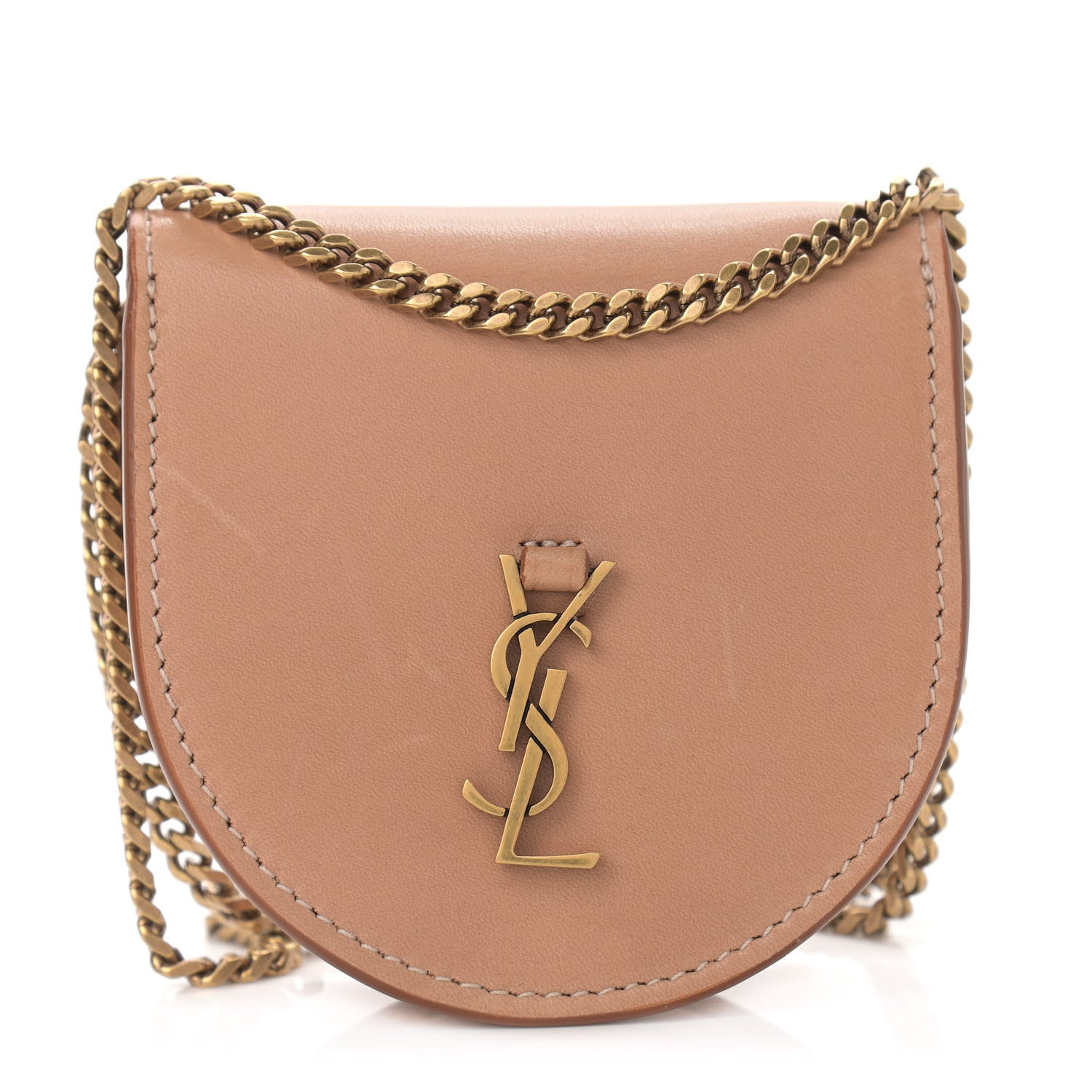 Saint Laurent Calfskin Monogram Baby Kaia Crossbody Bag Vintage Brown 1 of 12