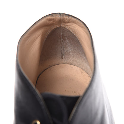 Chanel Lambskin CC Cap Toe Platform Short Boots 40 Black 16 of 16