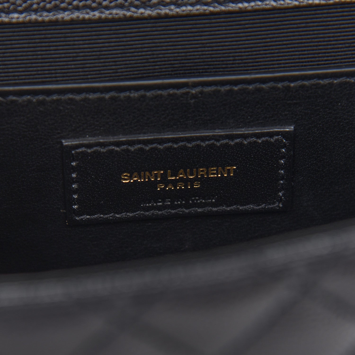 Saint Laurent Grain De Poudre Textured Mixed Matelasse Triquilt Medium Monogram Satchel Black 6 of 10
