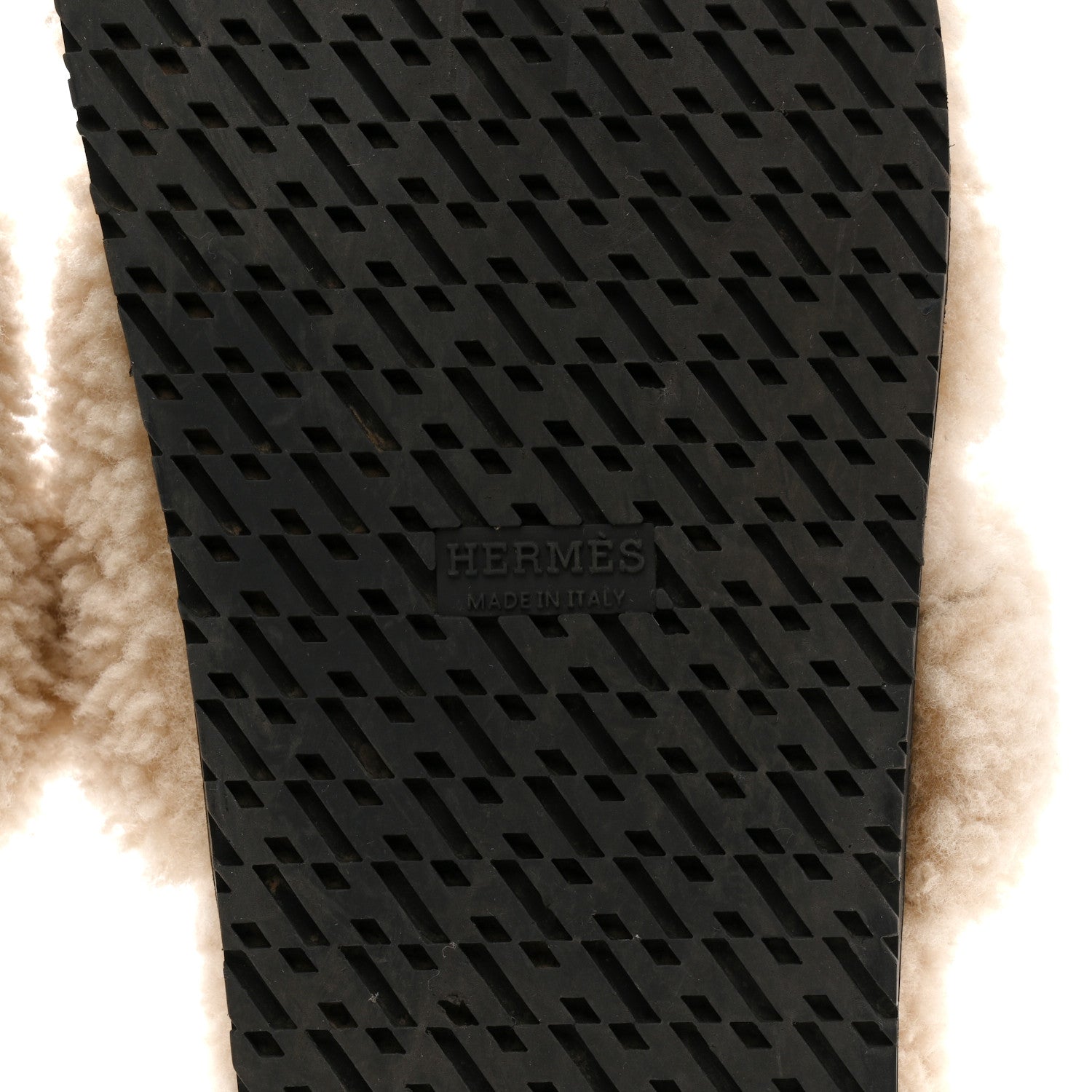 Hermes Woolskin Womens Chypre Sandals 40 Ecru 8 of 9