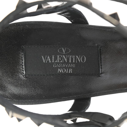 Valentino Garavani Patent Nappa Rockstud Ankle Strap 65mm Pumps 38 Black 7 of 8