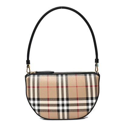 Burberry Vintage Check Calfskin Olympia Slim Pouch Archive Beige 1 of 8
