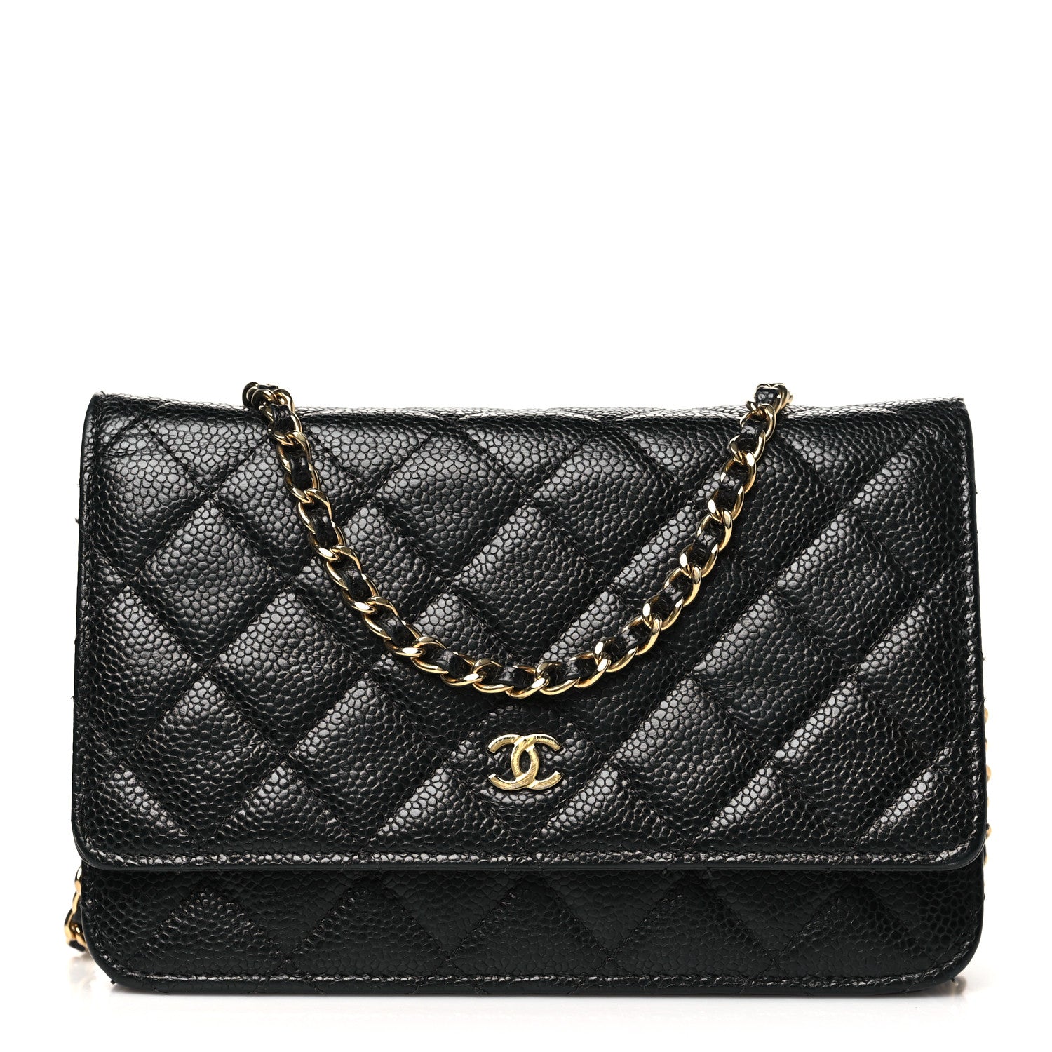 Chanel Caviar Quilted Wallet on Chain WOC Black 1 of 12