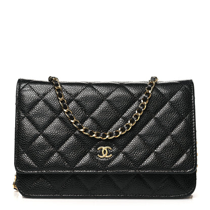 Chanel Caviar Quilted Wallet on Chain WOC Black 1 of 12