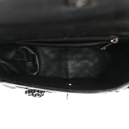 Chanel Lambskin Patent Classic Twist Crescent Flap Bag Black 5 of 11