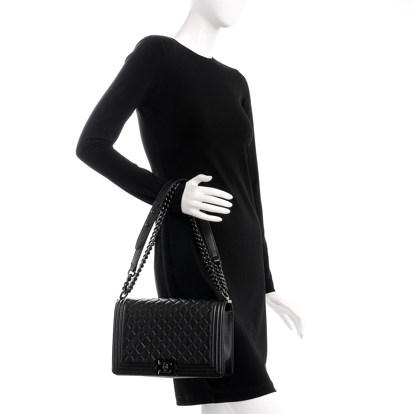 Caviar Quilted New Medium Boy Flap So Black