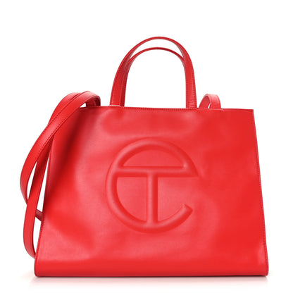 Telfar Vegan Leather Medium Shopping Bag Red 1 of 10
