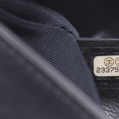 Chanel Calfskin Stitched Large Straight Lines Shopping Tote Navy 8 of 11