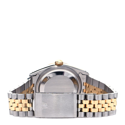 Rolex Stainless Steel 18K Yellow Gold Diamond 36mm Oyster Perpetual Datejust Watch Champagne 16233 3 of 4