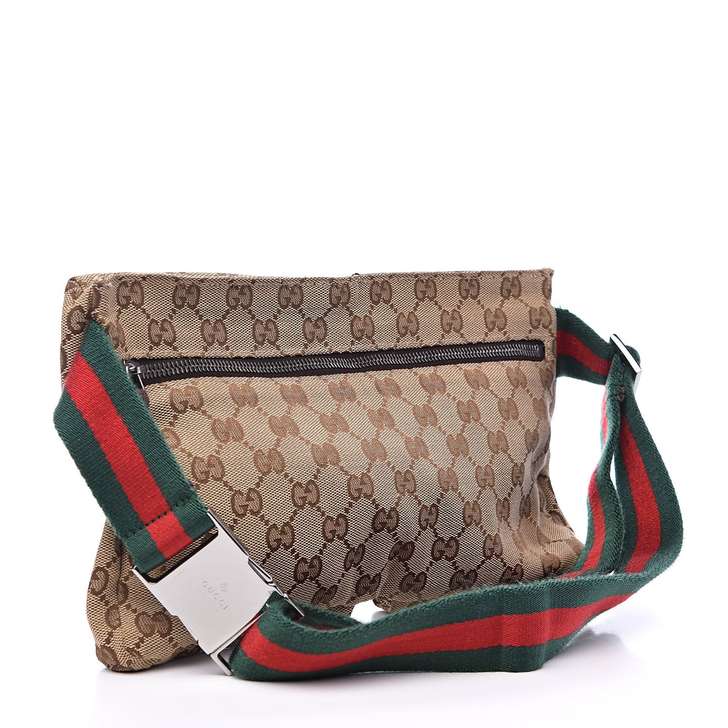 Monogram Web Belt Bag Dark Brown