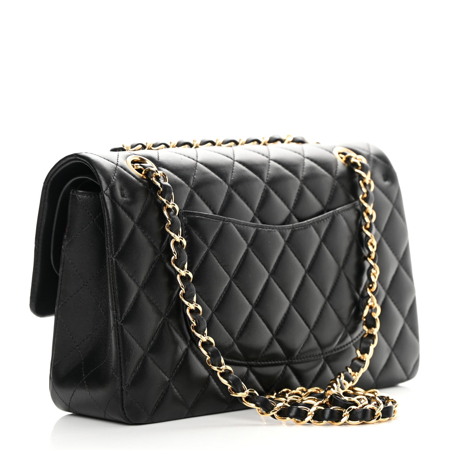 Chanel Lambskin Quilted Medium Double Flap Black 3 of 14