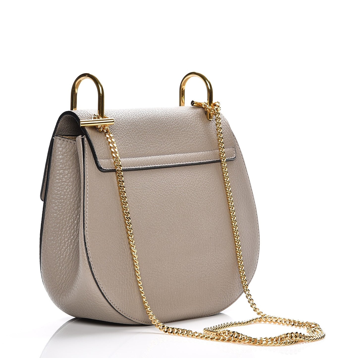 Grained Lambskin Drew Shoulder Bag Motty Grey