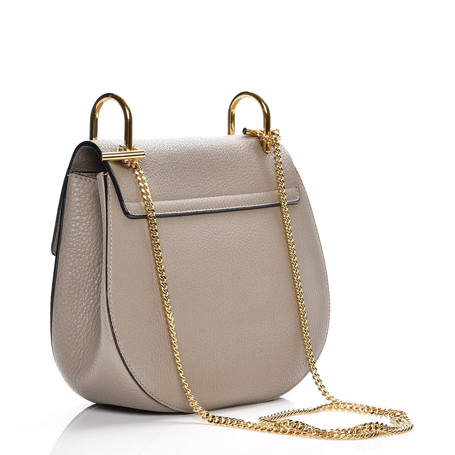 Chloe Grained Lambskin Drew Shoulder Bag Motty Grey 3 of 6