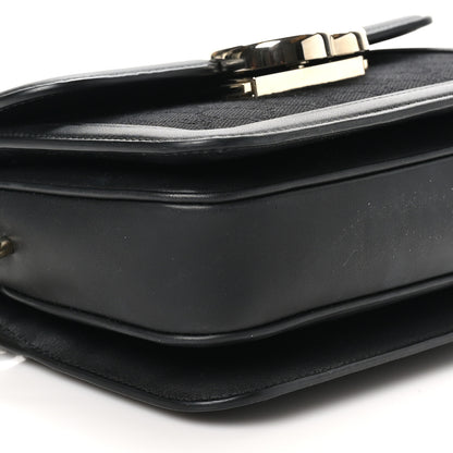 Gucci Crepe Wool Silk GG Monogram Go Small Shoulder Bag Black 9 of 10