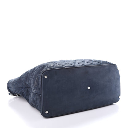 Chanel Iridescent Calfskin Quilted Large Sea Hit Tote Navy 5 of 11