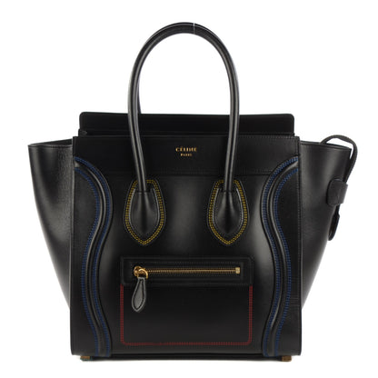 Celine Smooth Calfskin Multicolor Double Stitching Micro Luggage Black 1 of 8