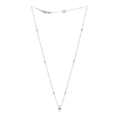 Gucci 18K White Gold Icon Heart Pendant Necklace 3 of 5