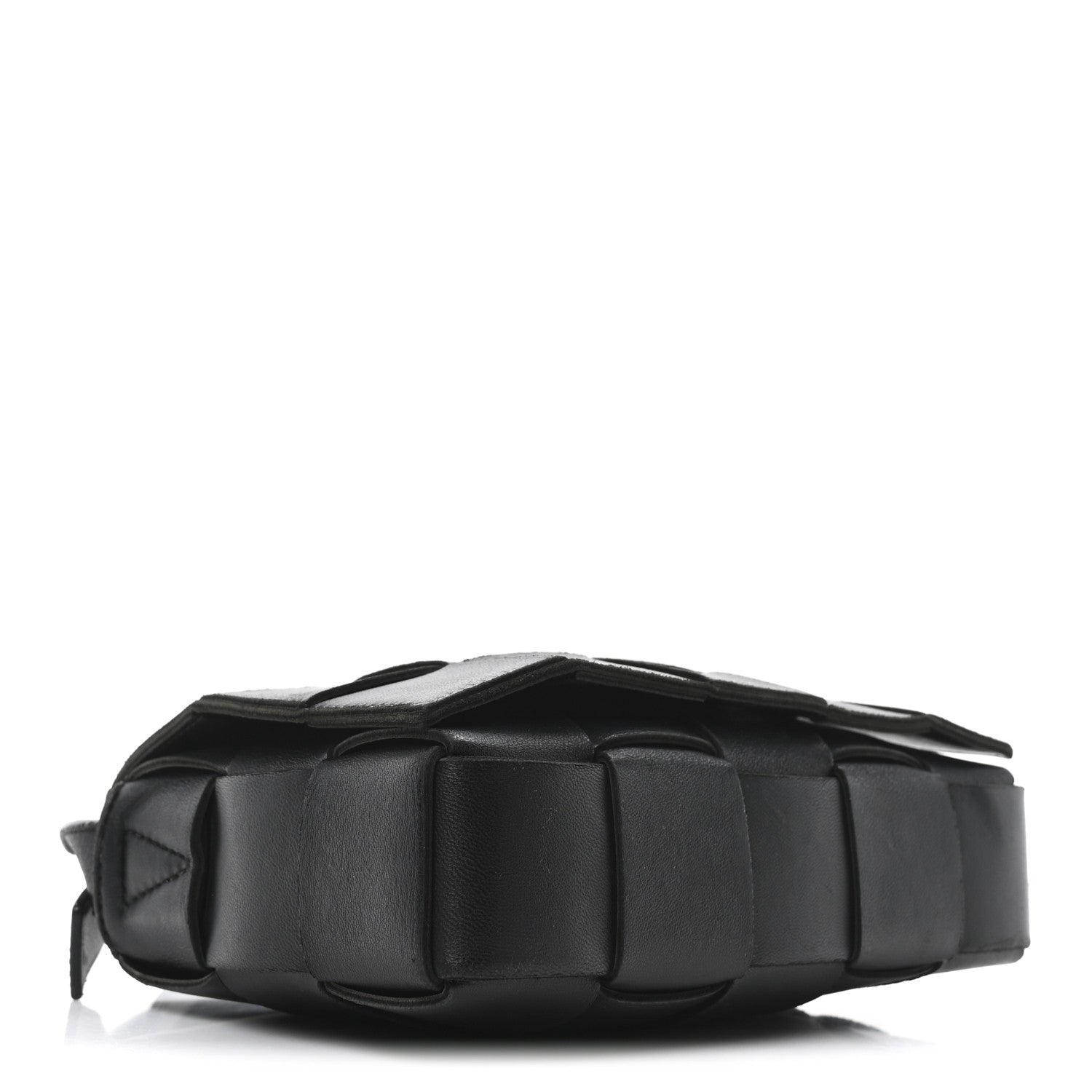 Bottega Veneta Lambskin Maxi Intrecciato Cassette Crossbody Bag Black 4 of 9