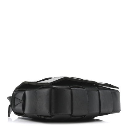 Bottega Veneta Lambskin Maxi Intrecciato Cassette Crossbody Bag Black 4 of 9