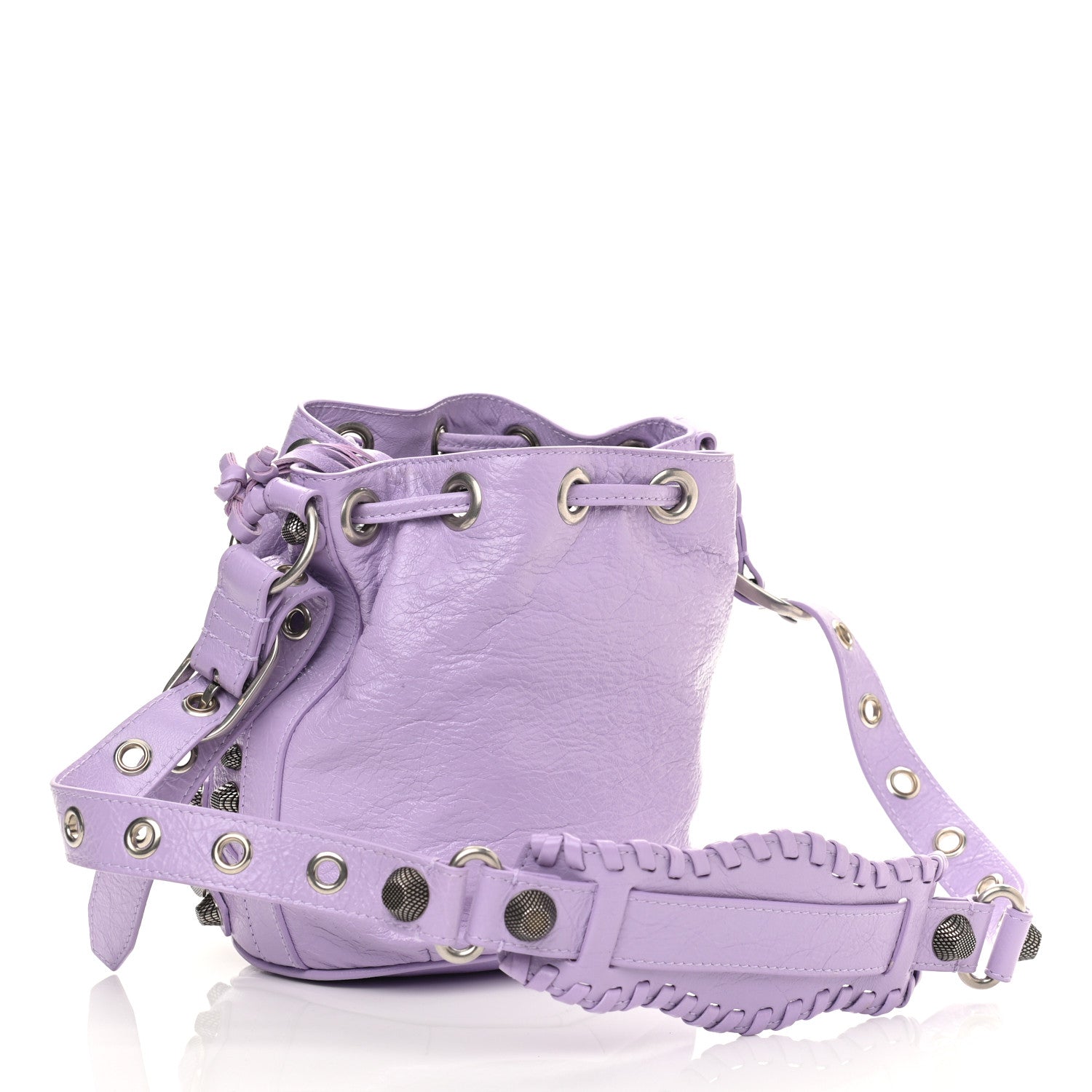 Balenciaga Agneau Arena Le Cagole Bucket Bag XS Lilac 3 of 10