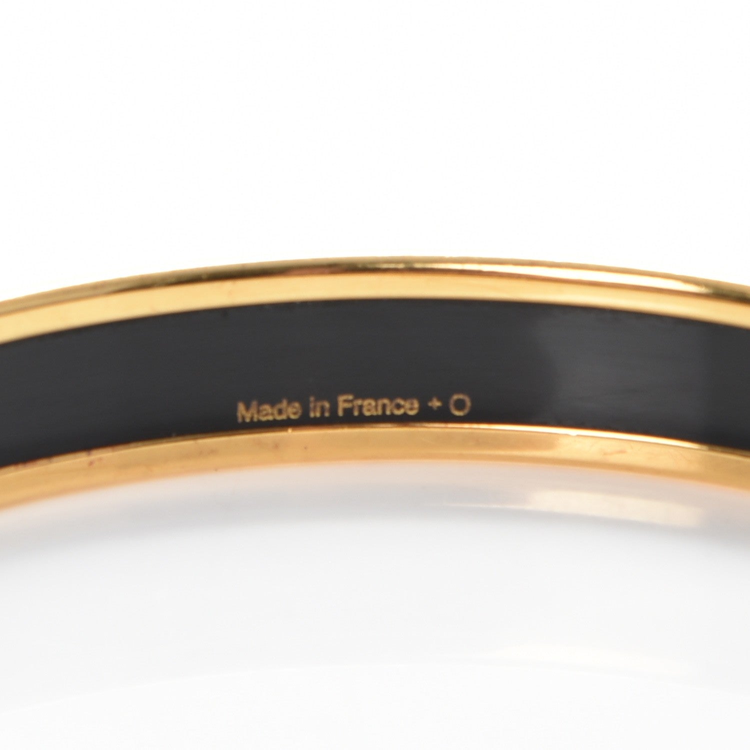 Hermes Enamel Printed Narrow Caleche Bracelet 65 Black 5 of 5