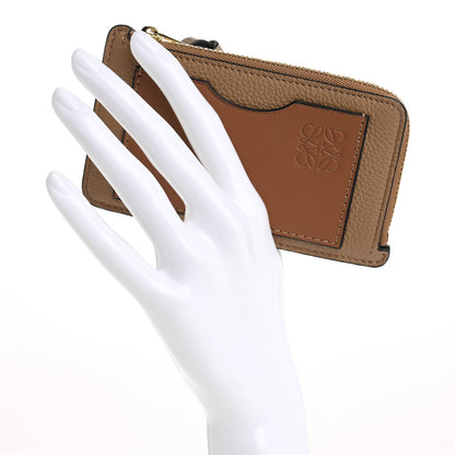 Loewe Soft Grained Calfskin Coin Card Holder Toffee 2 of 7